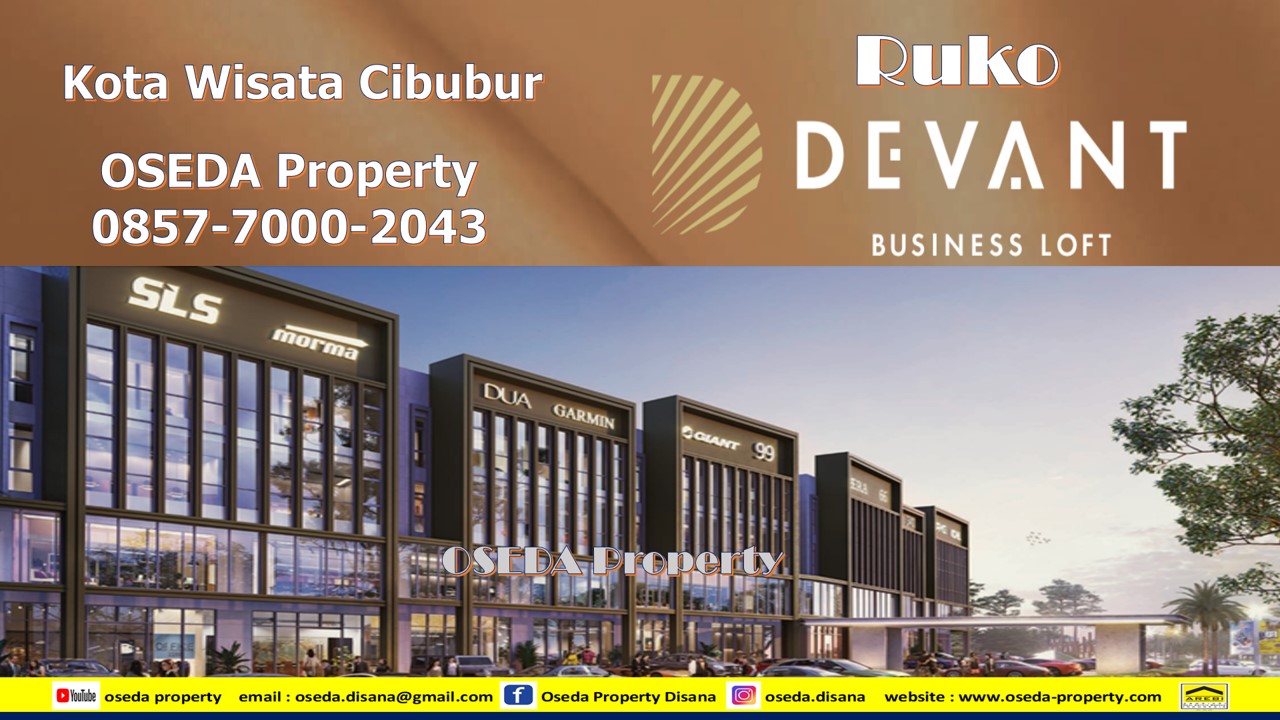 Dijual Ruko Devant Kota Wisata Cibubur - Blok RW 1 tersedia 8 Unit