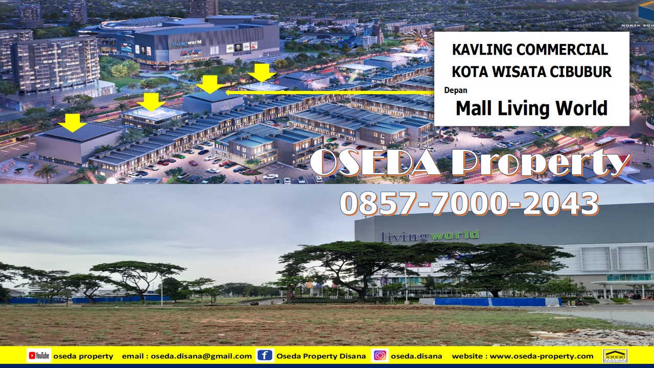 DI JUAL KAVLING COMMERCIAL KOTA WISATA CIBUBUR  - Ada 4 Kavling 